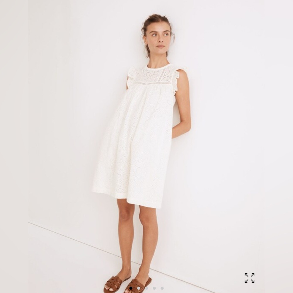 Madewell White Eyelet Mini Dress